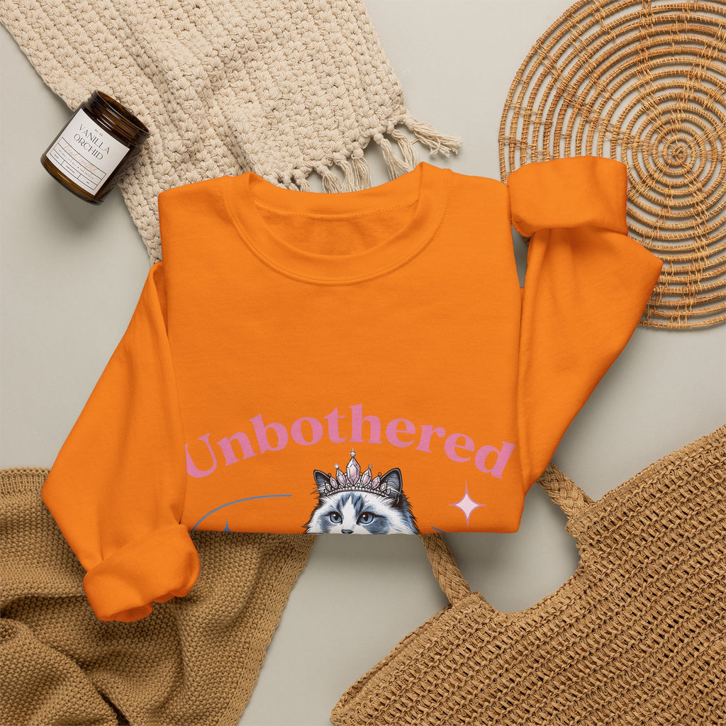 Crowned Cat Sweatshirt Cat Princess Gift Women Trending Sweatshirt Kitty Sweatshirt Cat Fan Feline Sweatshirt Royal Graphic Vintage Sparkle Sweatshirt