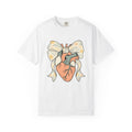 Realistic Heart T-Shirt Nurses Medicine Gift Women Flower T-Shirt Heart T-Shirt Nurse Enthusiast Floral T-Shirt Medical Graphic Classic Knot T-Shirt