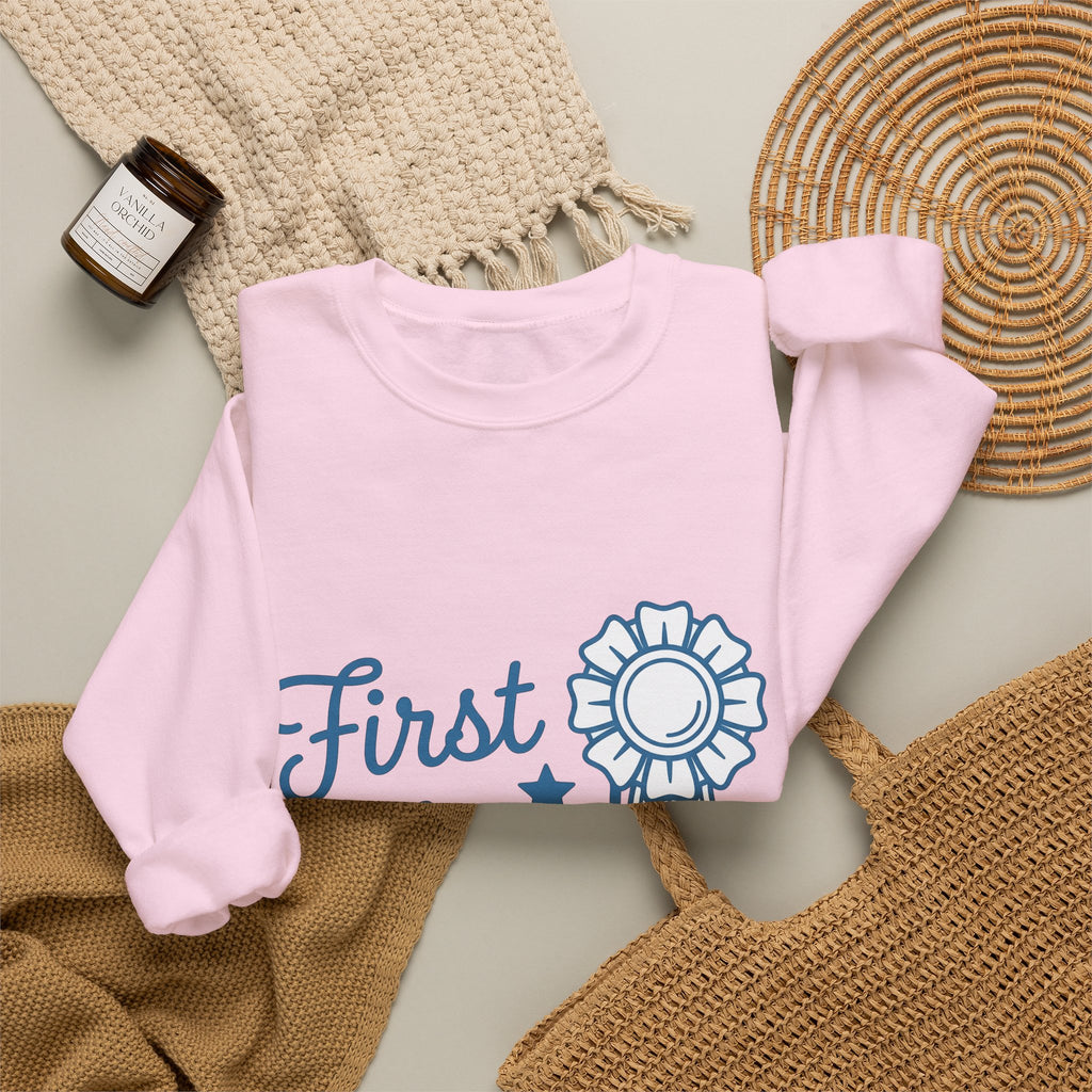 Prize Ribbon Cowgirl Cowboy Gear Gift Cute Rosette Rodeo Fan Western Cowboy Vintage Spark Sweatshirt