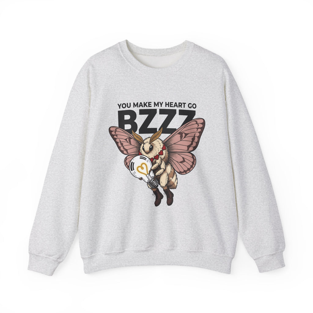 Moth Sweatshirt St. Valentine's Day Affection Gift Women Neo Traditional Sweatshirt Bug Sweatshirt Valentine Fan Vintage Sweatshirt Tender Graphic Antique