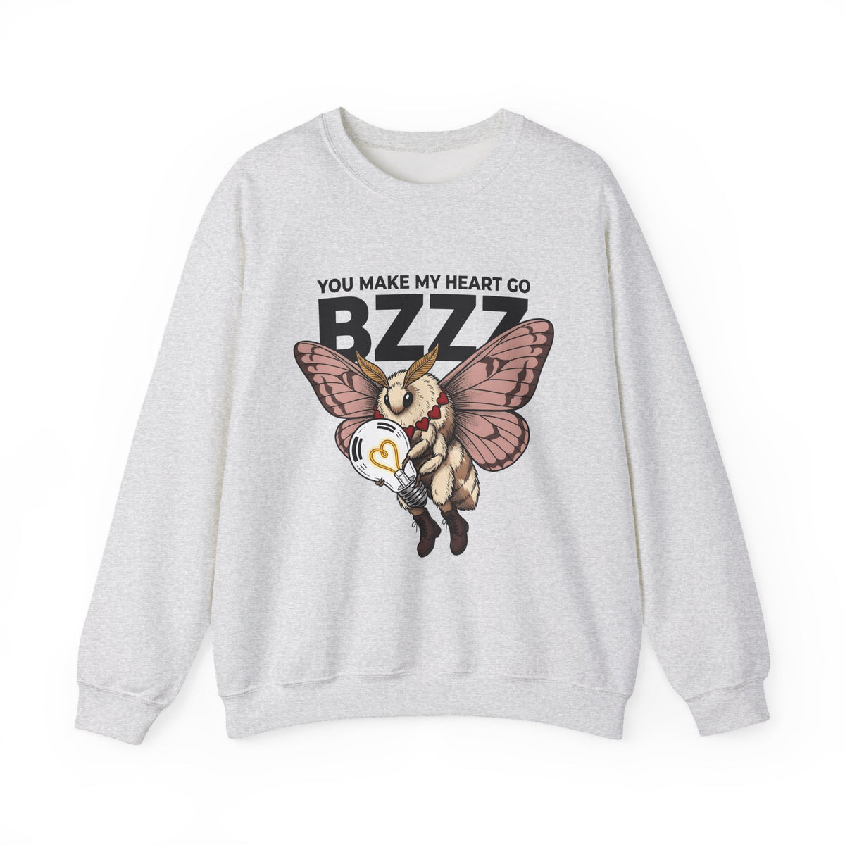 Moth Sweatshirt St. Valentine's Day Affection Gift Women Neo Traditional Sweatshirt Bug Sweatshirt Valentine Fan Vintage Sweatshirt Tender Graphic Antique