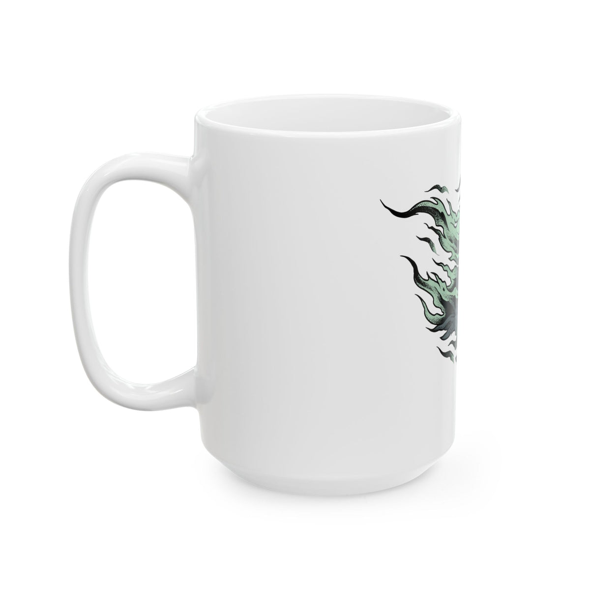 Skeleton Skull Mug Halloween Scary Gift Women Gothic Mug Skull Mug Horror Fan Dark Mug Fright Graphic Hand Drawn Ripped Cloak