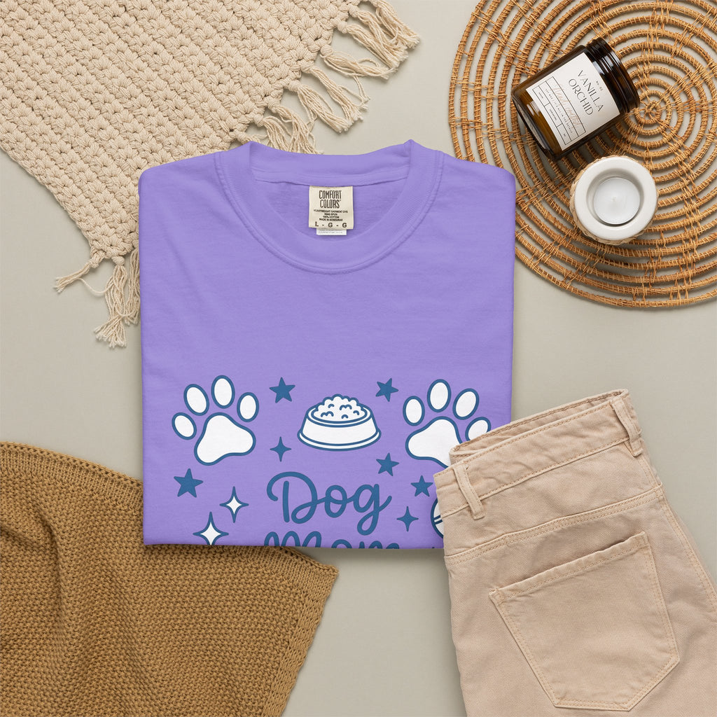 Dog Paws T-Shirt Dog Mom Dog Mom Pet Gift Women Doodle T-Shirt Paw T-Shirt Dog Parent Fan Hand Drawn T-Shirt Animal Graphic Minimalist Stars T-Shirt