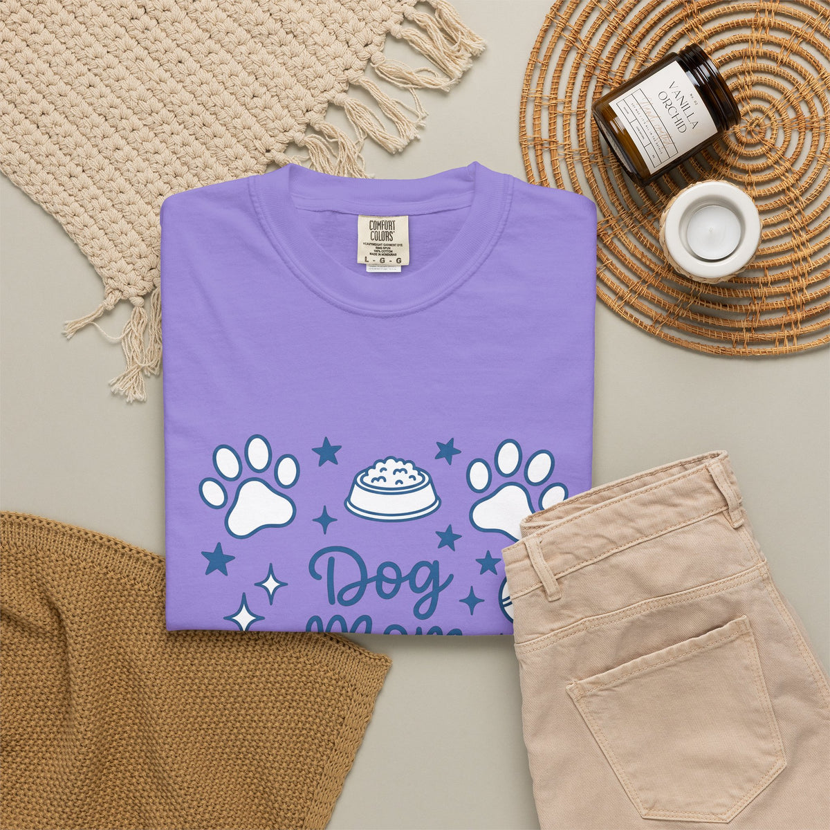 Dog Paws T-Shirt Dog Mom Dog Mom Pet Gift Women Doodle T-Shirt Paw T-Shirt Dog Parent Fan Hand Drawn T-Shirt Animal Graphic Minimalist Stars T-Shirt