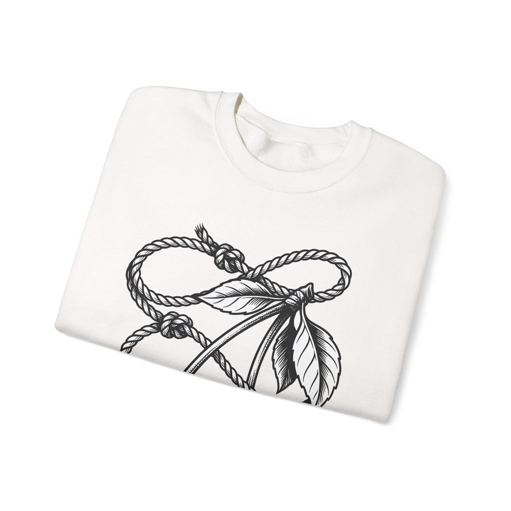 Cherry Vine Sweatshirt Cowgirl Ranch Gift Women Retro Sweatshirt Grapevine Sweatshirt Rodeo Fan Vintage Sweatshirt Farmhouse Graphic Sketch Foliage Sweatshirt