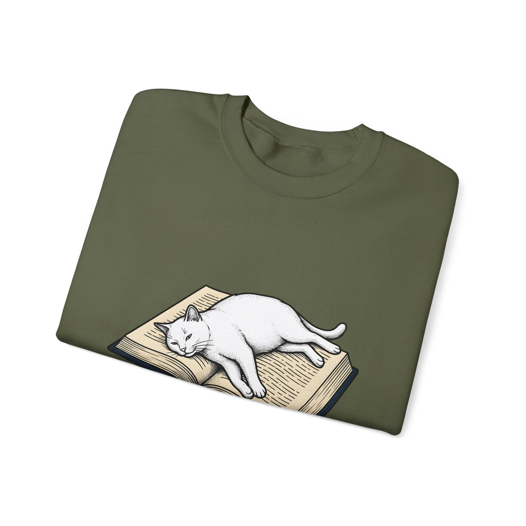 Kitten Read Sweatshirt Cat Reader Gift Women Retro Sweatshirt Kitten Sweatshirt Cat Fan Vintage Sweatshirt Bookworm Graphic Sketch Spectacles Sweatshirt