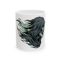 Skeleton Skull Mug Halloween Scary Gift Women Gothic Mug Skull Mug Horror Fan Dark Mug Fright Graphic Hand Drawn Ripped Cloak