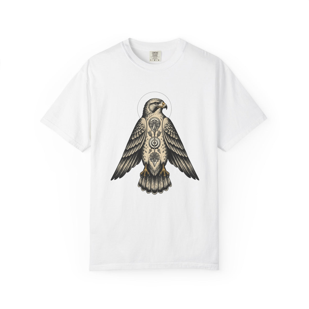 Eagle Design T-Shirt Sports Wildlife Gift Women Tribal T-Shirt Bald Eagle T-Shirt Athlete Fan Native T-Shirt Wildlife Graphic Classic Spear T-Shirt