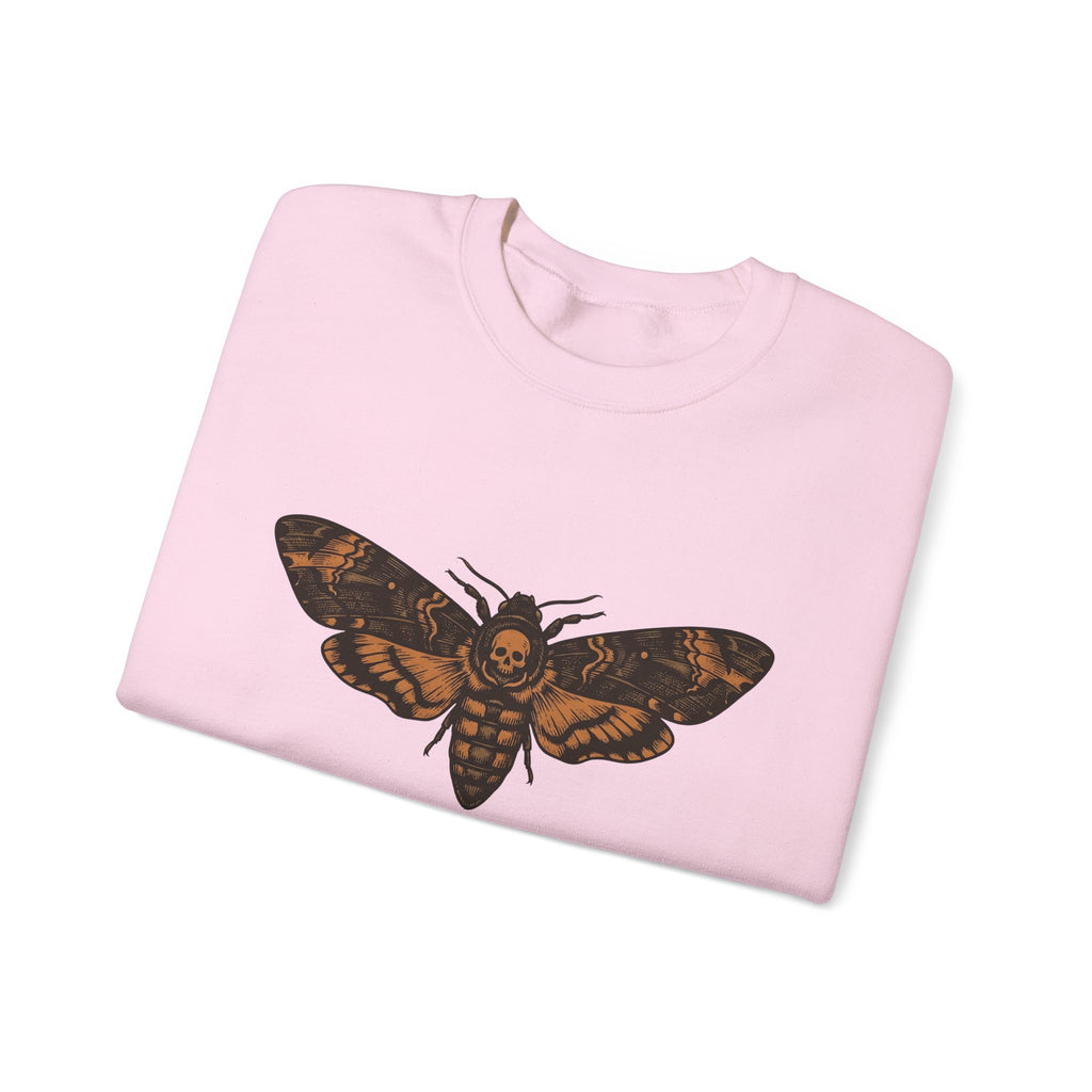 Skeleton Moth Sweatshirt Halloween Mysticism Gift Women Retro Sweatshirt Moth Sweatshirt Horror Fan Gothic Sweatshirt Occult Graphic Dark Magic Jar Sweatshirt