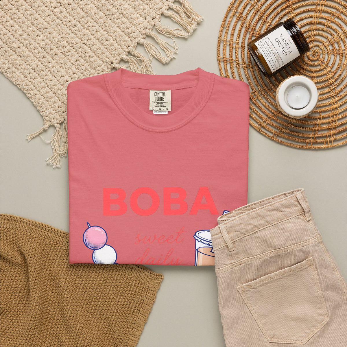 Tapioca Tea T-Shirt Drinks Culinary Gift Women Illustration T-Shirt Bubble Tea T-Shirt Beverage Fan Drawing Design Graphic Foodie Sketch Sweet