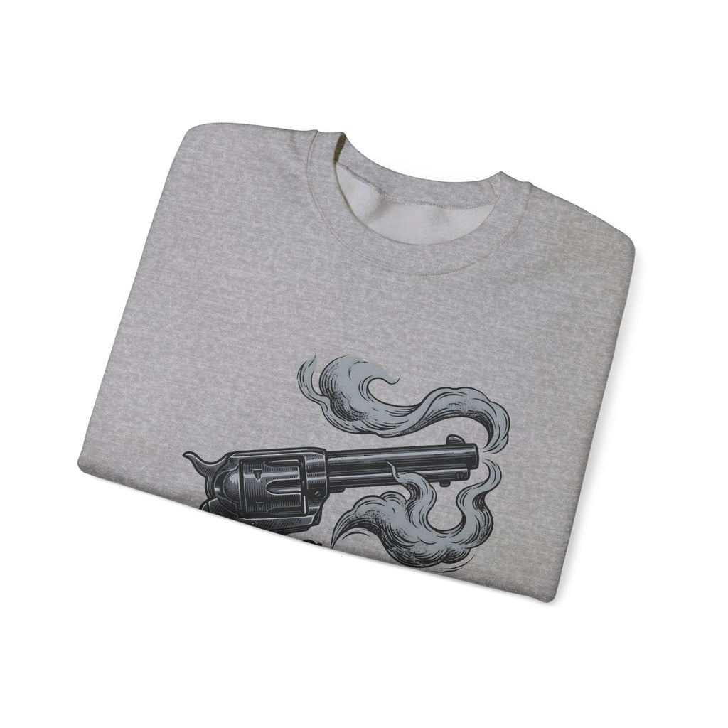 Revolver Gun Sweatshirt Cowgirl Western Gift Women Vintage Sweatshirt Handgun Sweatshirt Rodeo Fan Retro Sweatshirt Cowboy Graphic Hand Drawn Smoke Sweatshirt