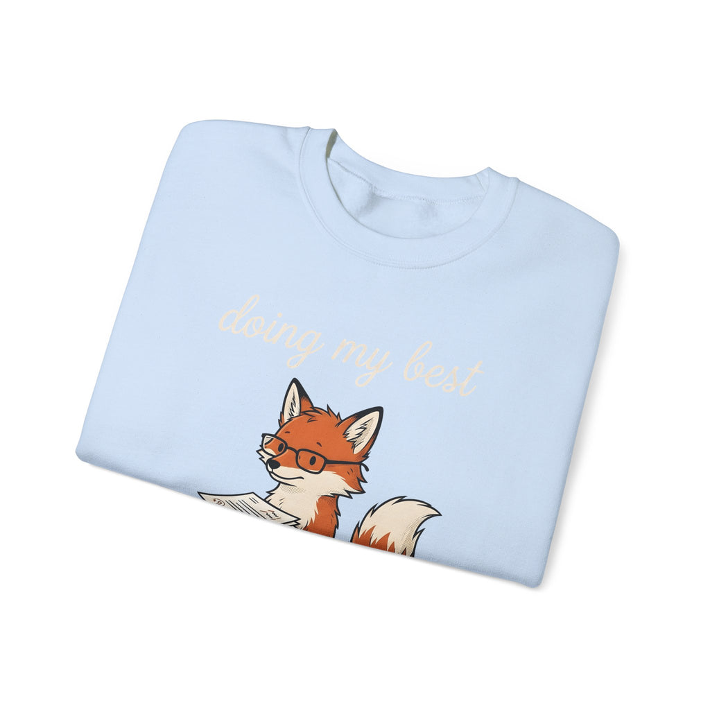 Fox Glasses Sweatshirt Teacher Animal Gift Women Cute Sweatshirt Spectacles Sweatshirt Educator Enthusiast Adorable Sweatshirt Wildlife Graphic Hand Drawn