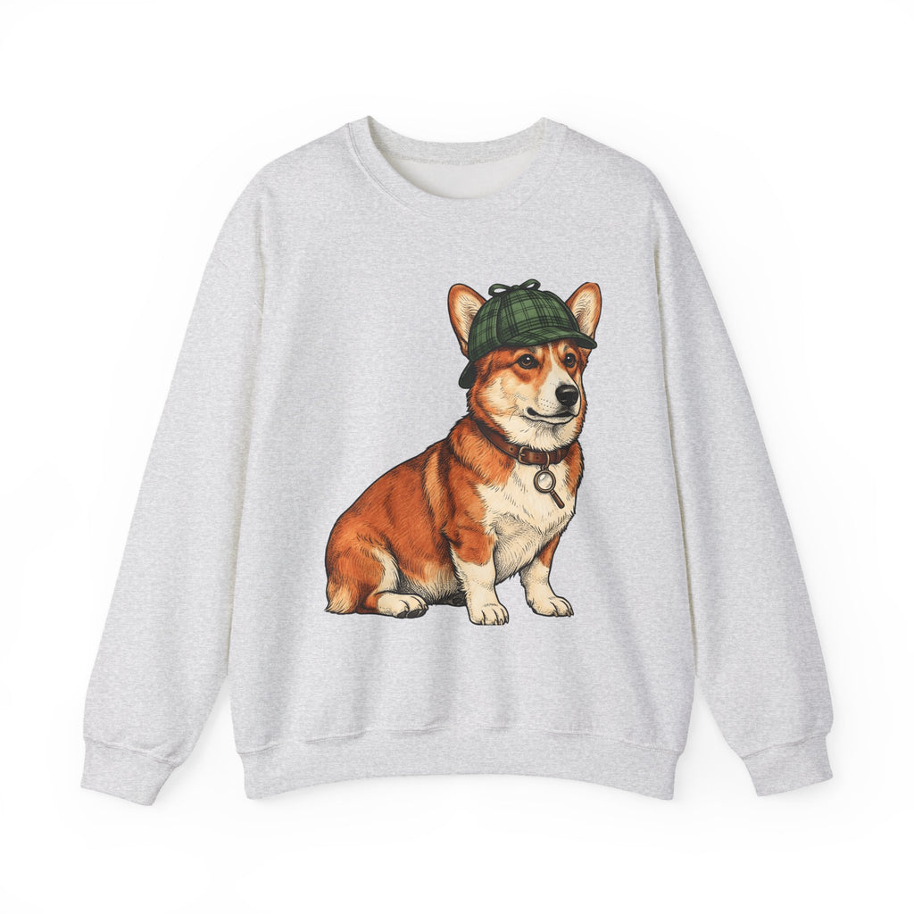 Corgi Puppy Dog Animals Gift Sketch Puppy Dog Fan Canine Doggy Retro Detective Cap Sweatshirt