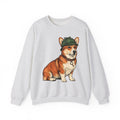 Corgi Puppy Dog Animals Gift Sketch Puppy Dog Fan Canine Doggy Retro Detective Cap Sweatshirt