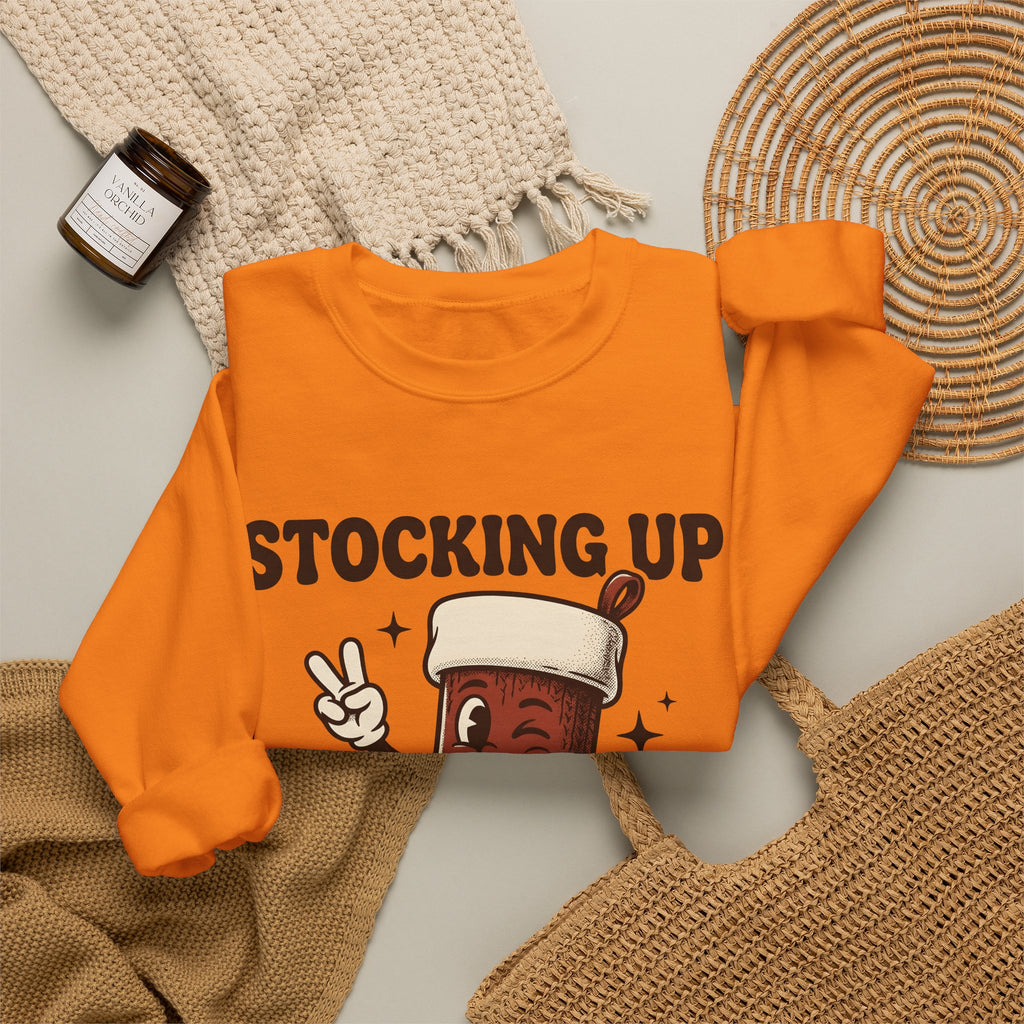 Christmas Stocking Character Christmas Humor Gift Vintage Stocking Holder Christmas Fan Retro Sweatshirt