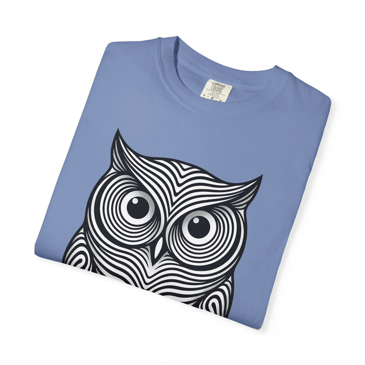 Owl Art T-Shirt Animal Wildlife Gift Women Abstract T-Shirt Hoot T-Shirt Animal Fan Nature Graphic T-Shirt Flat Motif T-Shirt