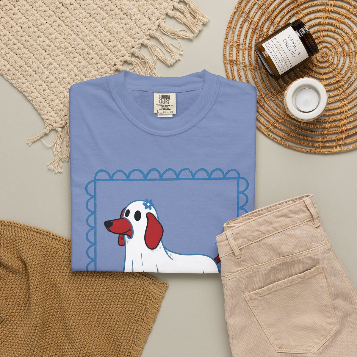 Dachshund Ghost Halloween Dog Gift Cartoon Wiener T-Shirt
