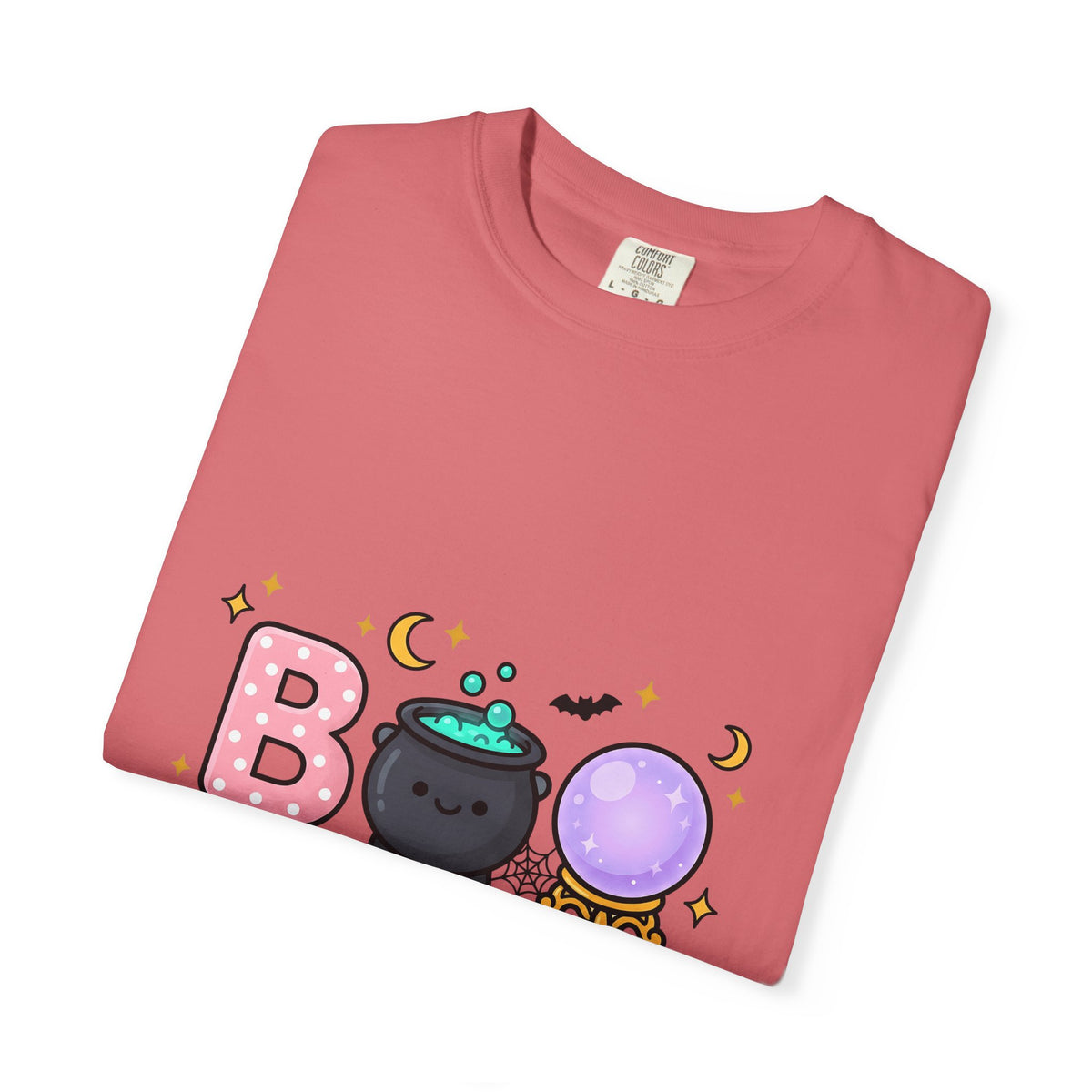Witch Cauldron Halloween Spellcaster Gift Cute Cauldron Horror Fan Kawaii Warlock Comic Magic Orb T-Shirt