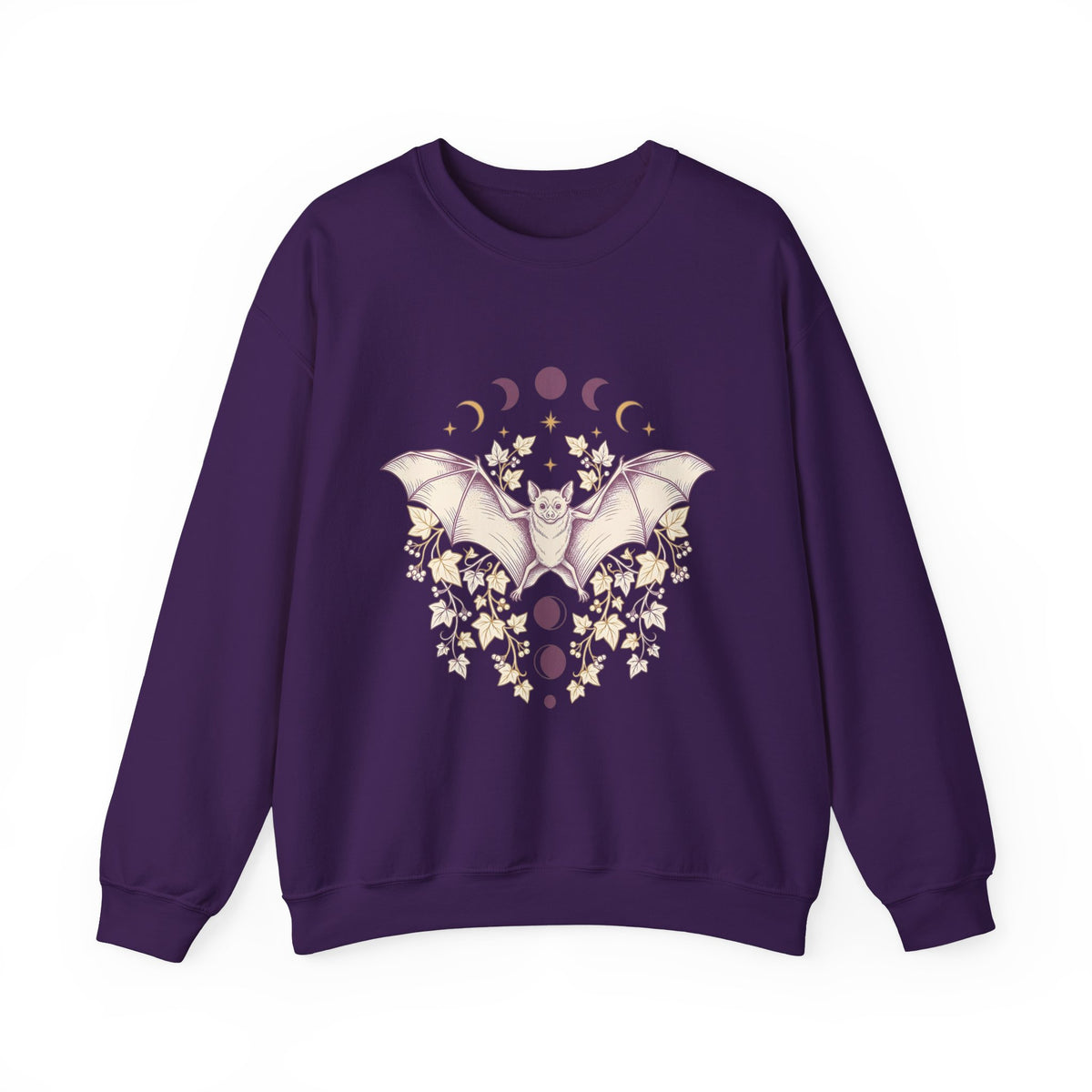 Bat Drawing Sweatshirt Cottagecore Dark Gift Women Hippie Sweatshirt Bat Sweatshirt Cottage Fan Bohemian Sweatshirt Gothic Graphic Antique Plant Sweatshirt