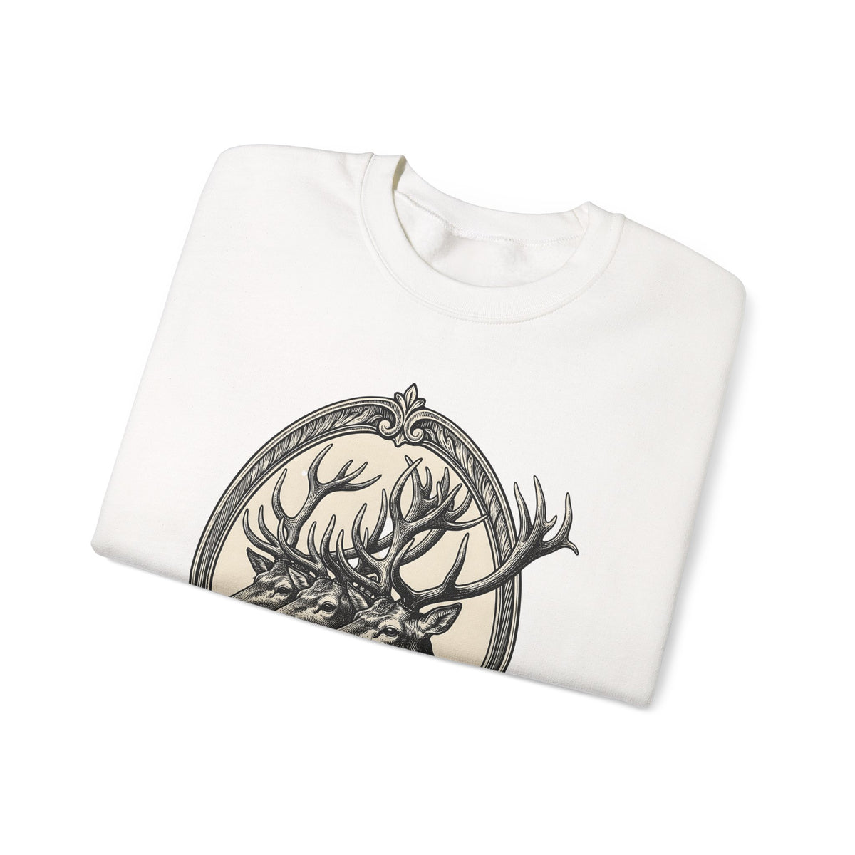 Stag Trio Boho Chic Nature Gift Vintage Deer Bohemian Fan Retro Wilderness Hand Drawn Sweatshirt
