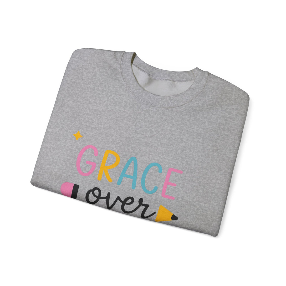 Pencil Graphic Sweatshirt Teachers School Gift Women Playful Sweatshirt Illustration Sweatshirt Educator Enthusiast Whimsical Sweatshirt Classroom Graphic