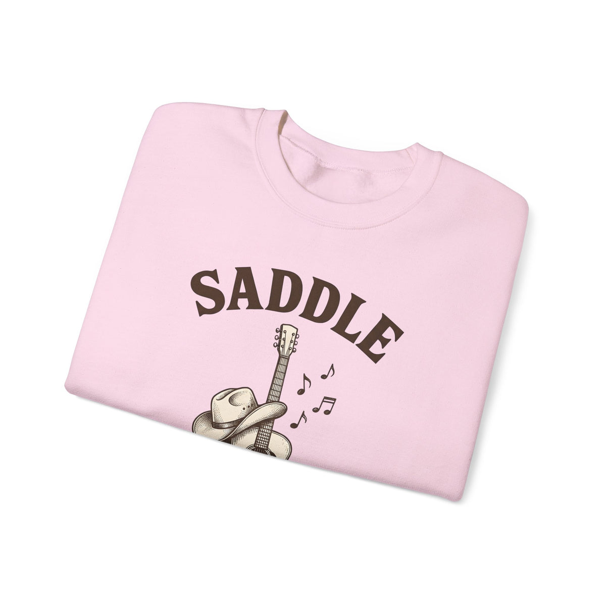 Cowboy Hat Guitar Sweatshirt Cowgirl Ranch Gift Women Retro Sweatshirt Guitar Sweatshirt Cowgirl Fan Vintage Sweatshirt Farm Graphic Doodle Music Symbols