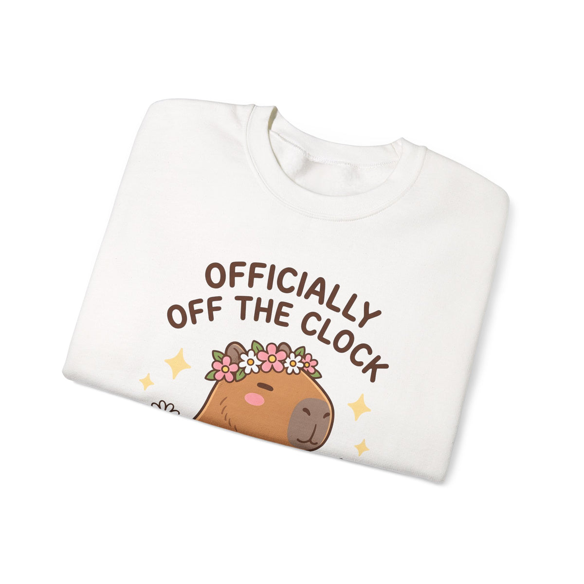 Capybara Coffee Sweatshirt Nurses Animal Gift Women Cute Sweatshirt Coffee Sweatshirt Nurse Enthusiast Adorable Sweatshirt Wildlife Graphic Cartoon Daisies