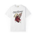 Heart Cowboy Hat T-Shirt Cowgirl Western Gift Women Tattoo T-Shirt Cowboy Hat T-Shirt Rodeo Fan Tattooed T-Shirt Country Graphic Vintage Dagger