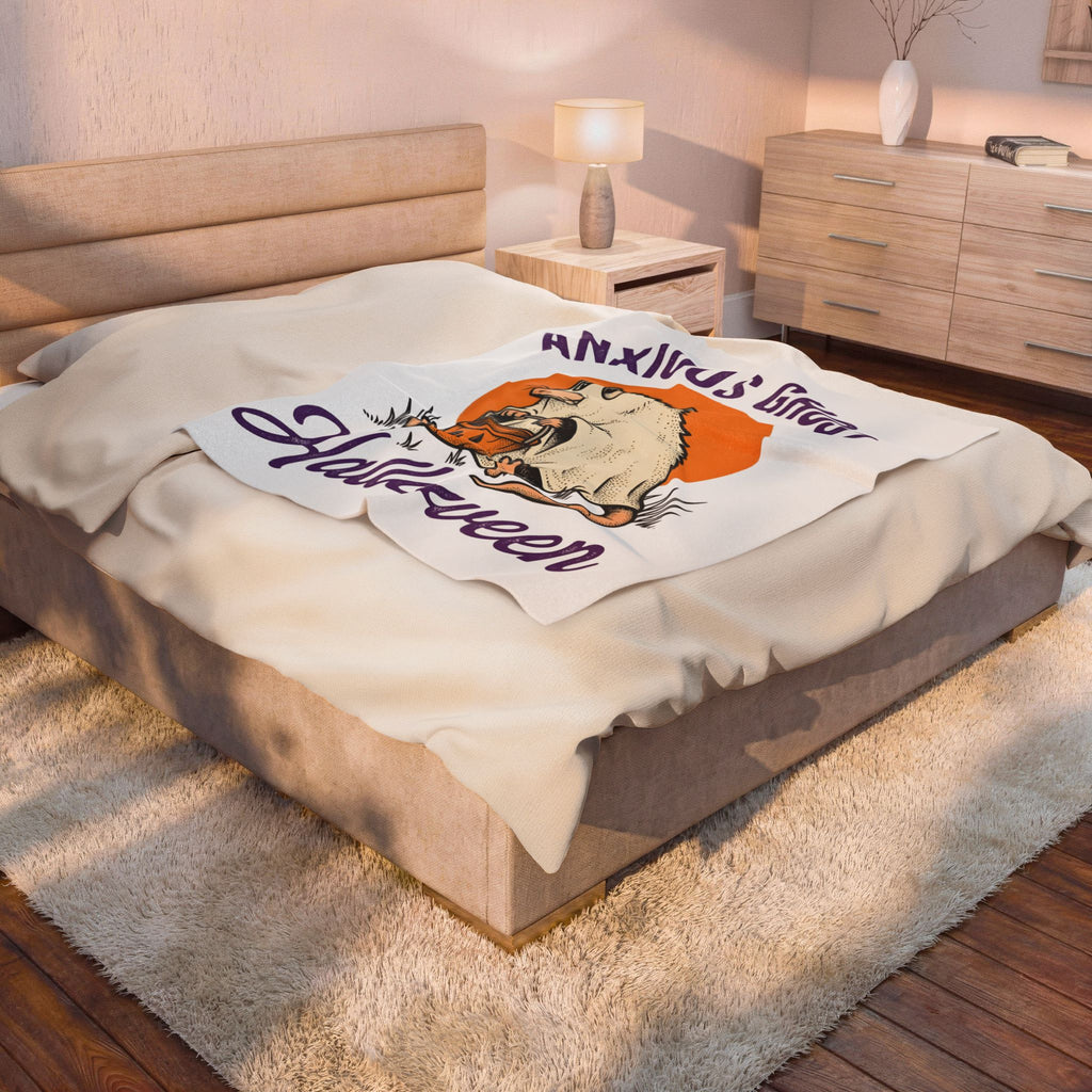 Possum Phantom Blanket Halloween Creatures Gift Women Classic Blanket Opossum Blanket Spooky Fan Vintage Blanket Monster