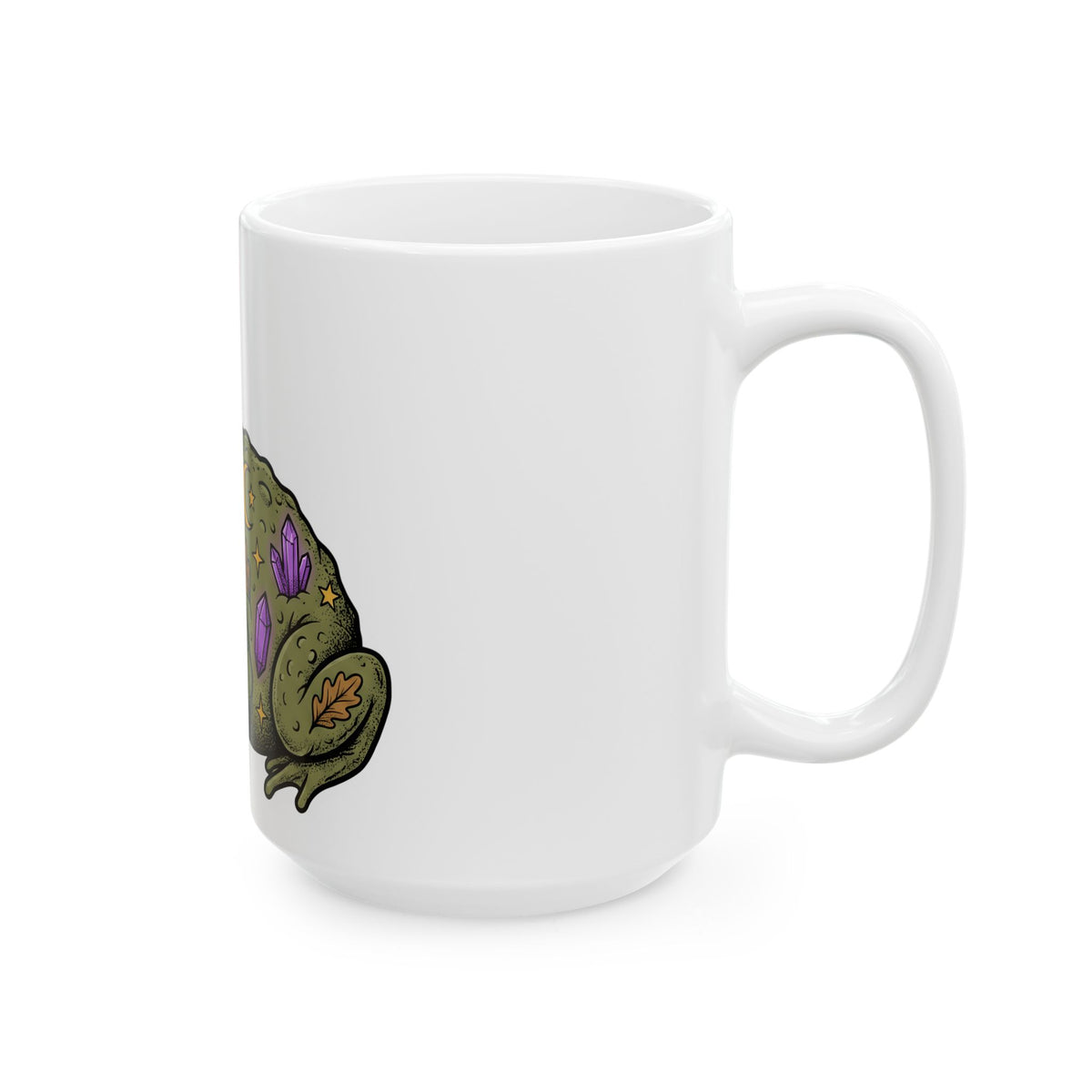 Enchanted Frog Mug Halloween Magic Gift Women Line Art Mug Toad Mug Horror Fan Illustration Graphic Mug Classic Jewels Mug