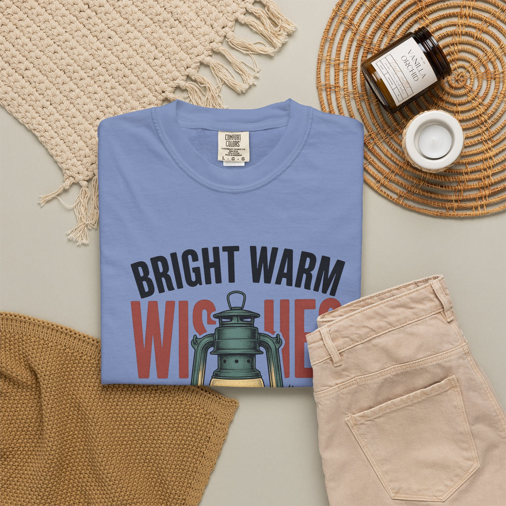 Lantern Pinecones T-Shirt Christmas Seasonal Gift Women Retro T-Shirt Pinecone T-Shirt Xmas Fan Holiday T-Shirt Winter Graphic Sketch Pine Leaves