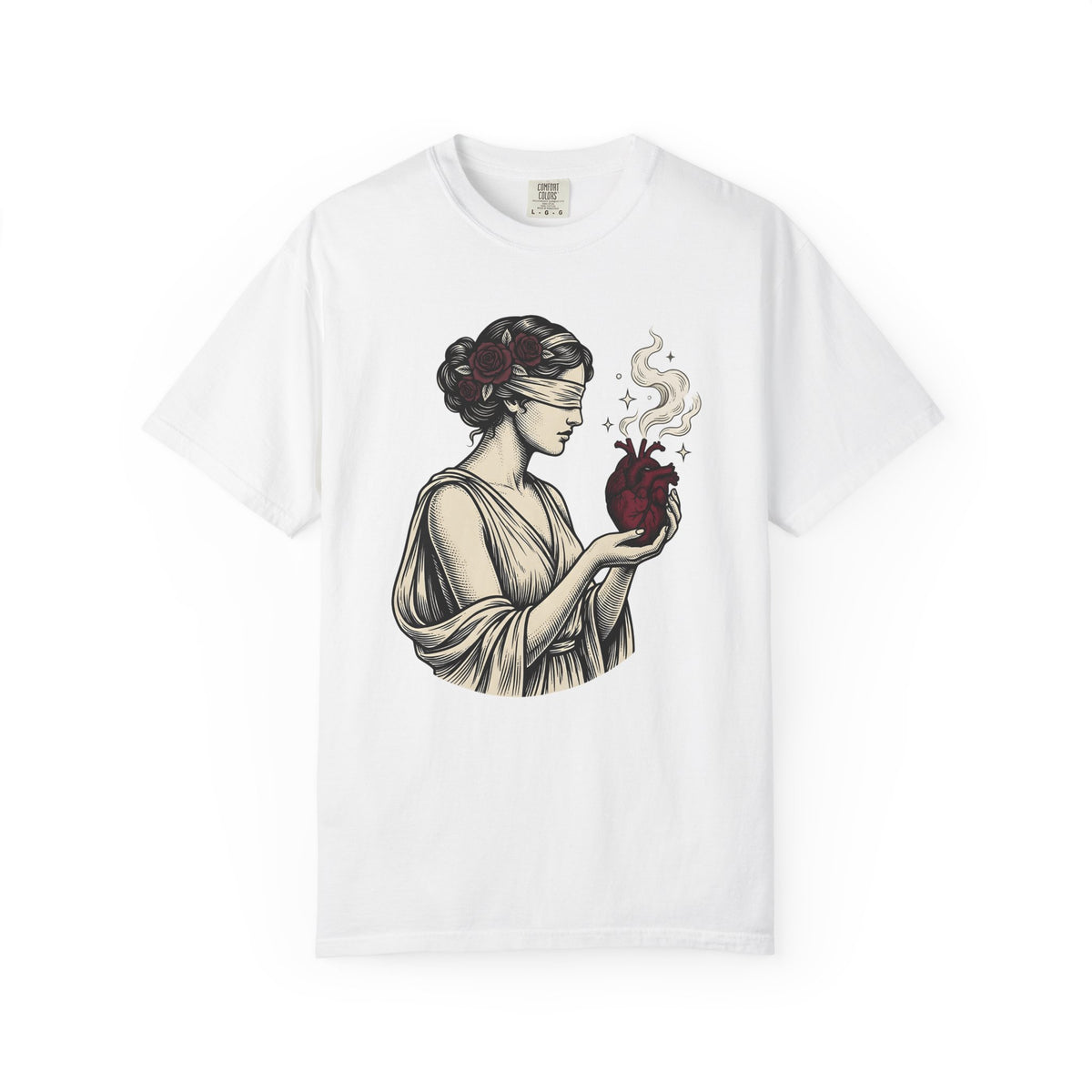 Goddess Love T-Shirt Boho Chic Magical Gift Women Sketch T-Shirt Divine Love T-Shirt Bohemian Fan Drawing Design Illustration Classic Bloom T-Shirt