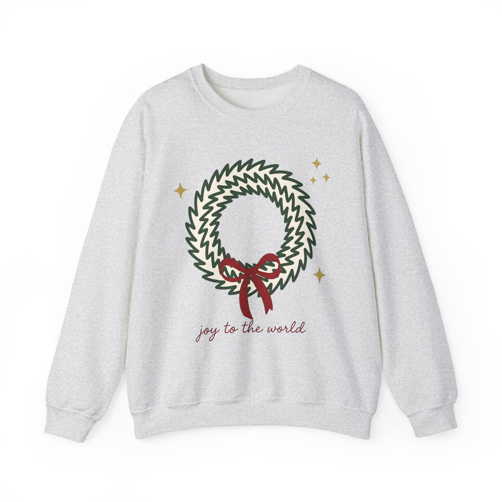 Holiday Wreath Sweatshirt Christmas Seasonal Gift Women Simple Sweatshirt Wreath Sweatshirt Xmas Fan Minimalist Sweatshirt Seasonal Graphic Sketch Red Ribbon