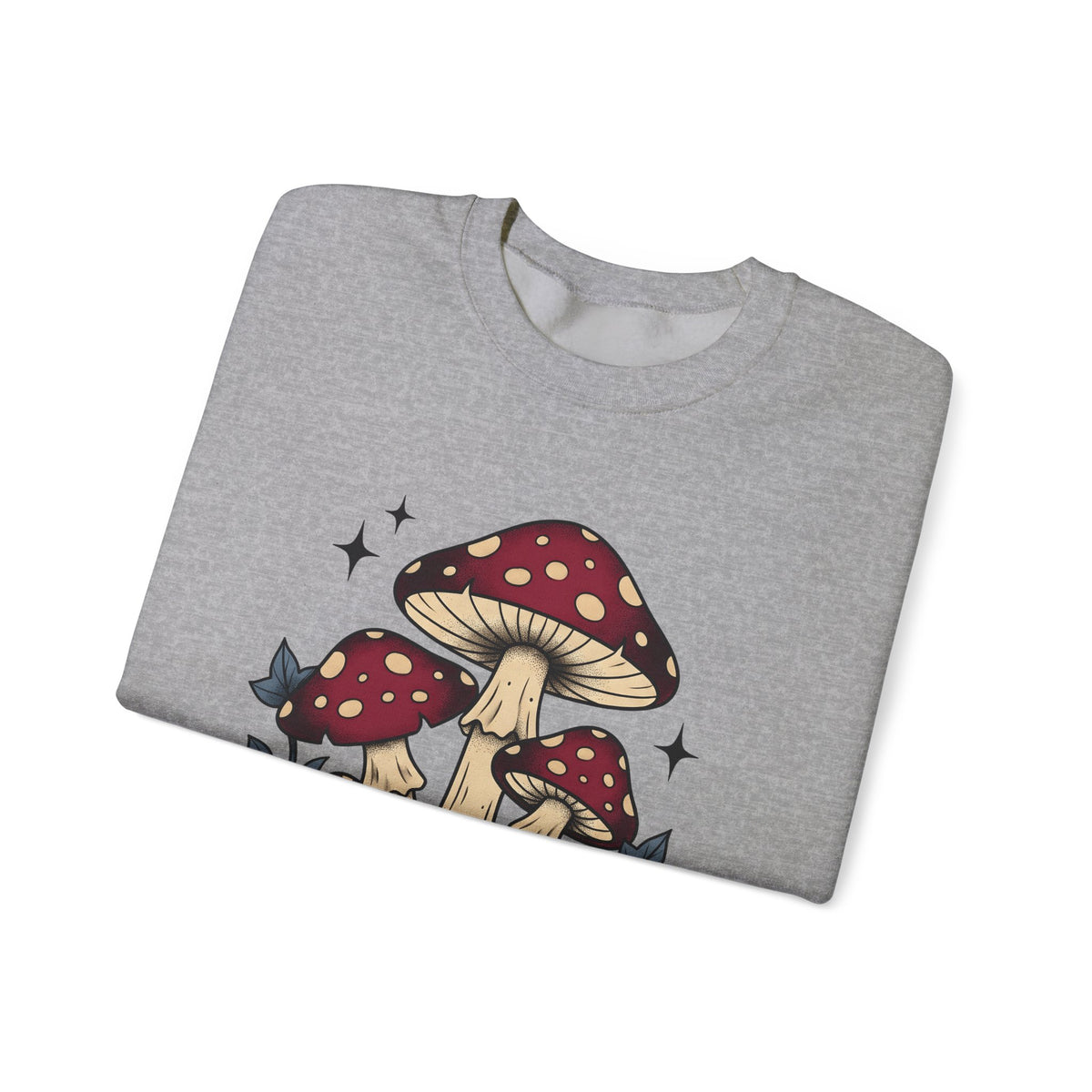Toadstool Bunch Sweatshirt Boho Chic Forest Gift Women Line Art Sweatshirt Mushroom Sweatshirt Bohemian Fan Minimalist Sweatshirt Woods Graphic Rustic Creeper