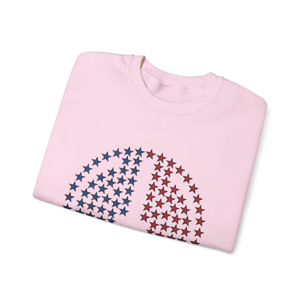 Peace Sign Stars Sweatshirt 4th Of July Calm Gift Women Independence Sweatshirt Star Symbol Sweatshirt Patriot Fan Retro Sweatshirt Serene Graphic Throwback