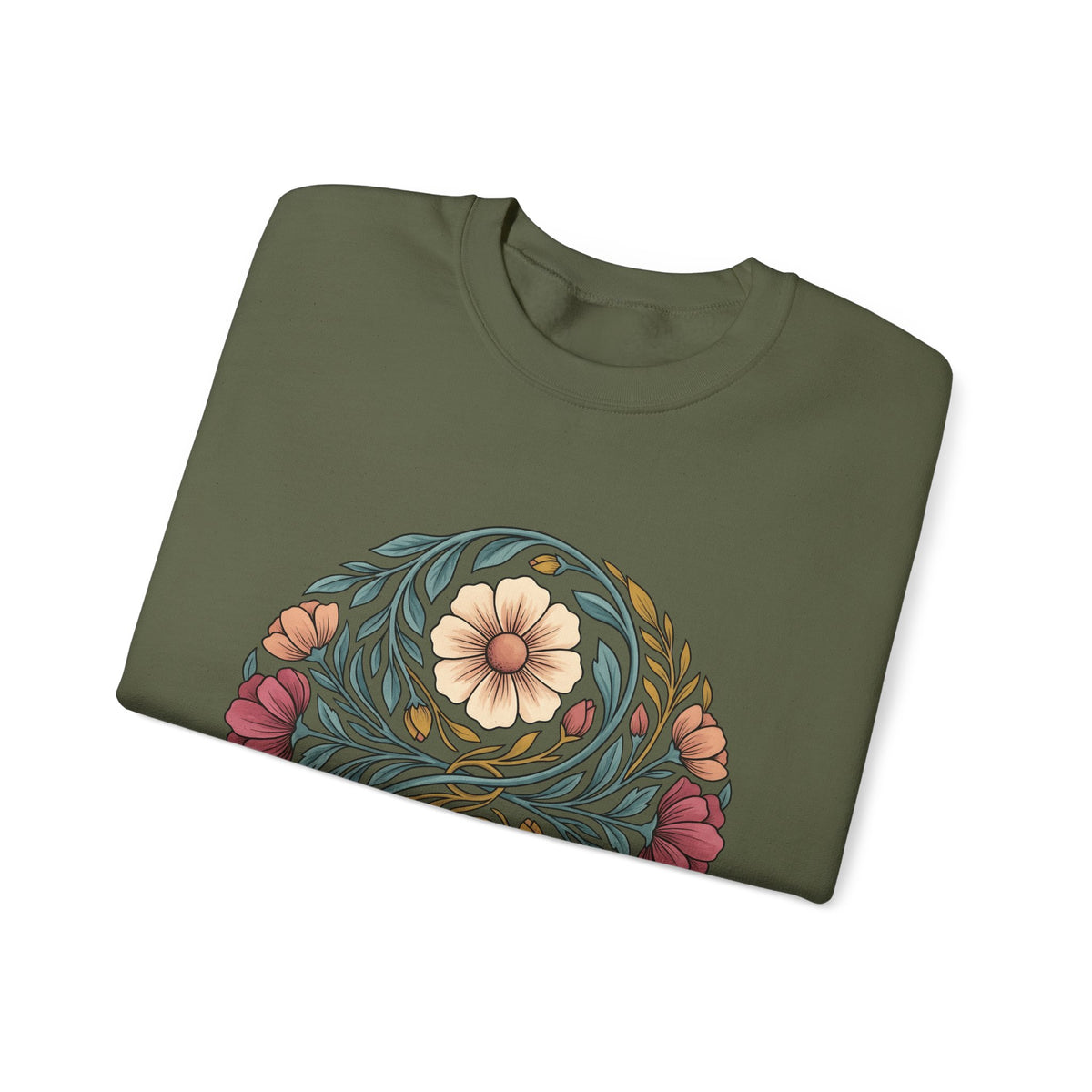 Floral Mandala Sweatshirt St. Valentine's Day Botanical Gift Women Boho Sweatshirt Mandala Sweatshirt Valentine Fan Hippie Sweatshirt Floral Graphic Vintage
