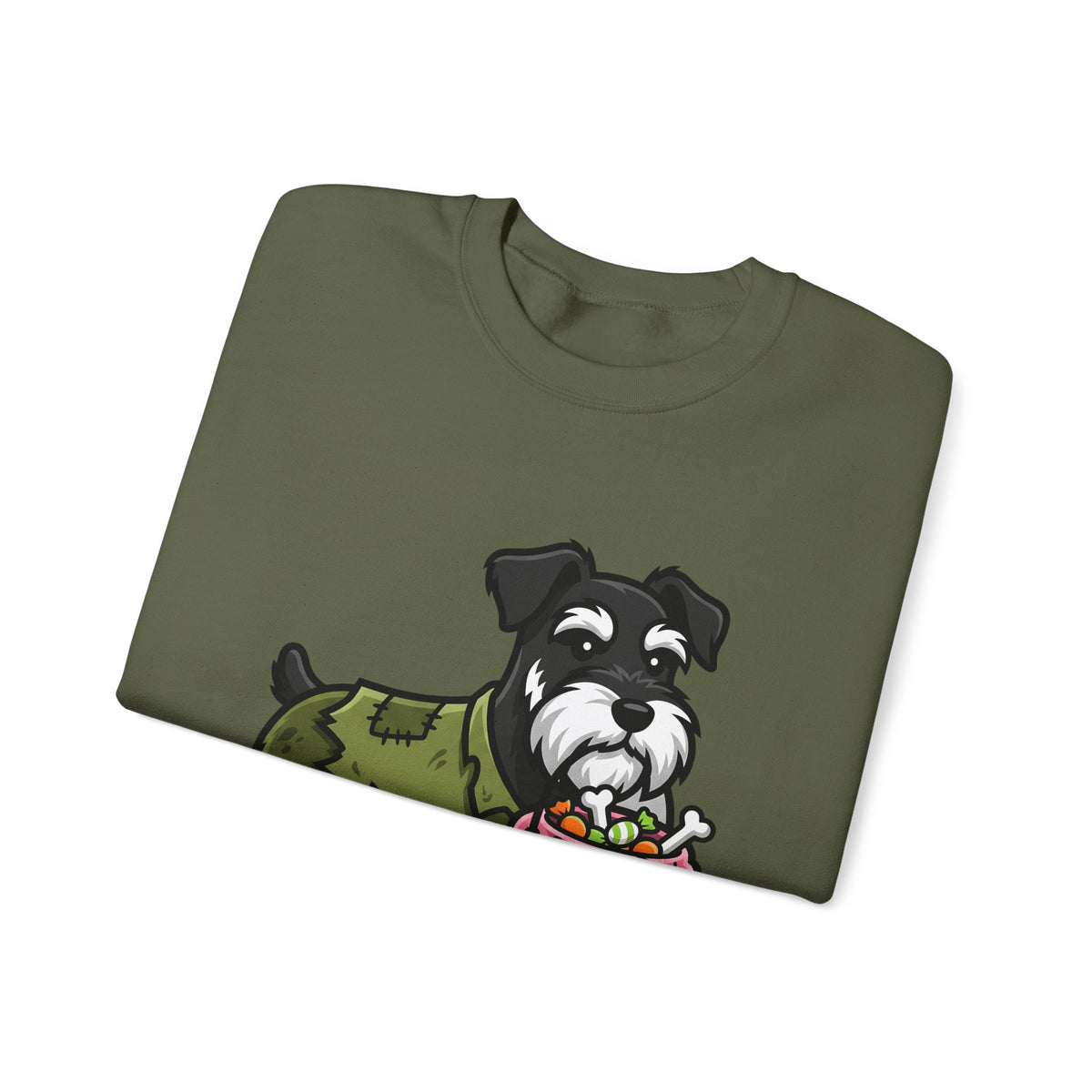 Schnauzer Pet Sweatshirt Halloween Animal Gift Women Animated Sweatshirt Dog Sweatshirt Horror Fan Cartoon Sweatshirt Creature Graphic Classic Candy Container