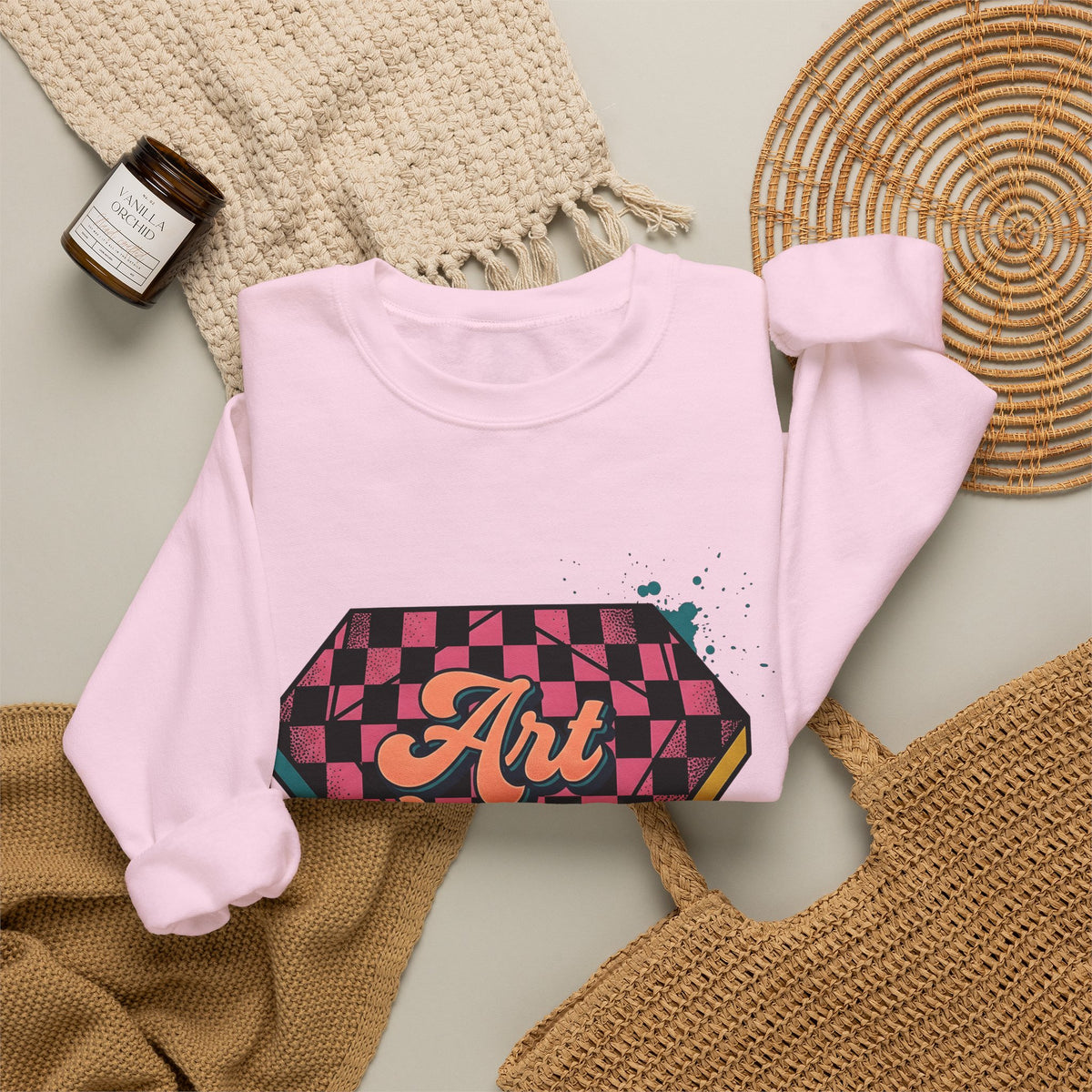 Diamond Checkered Graphic Sweatshirt Teachers Classroom Gift Women Retro Sweatshirt Plaid Sweatshirt Educator Enthusiast Vintage Sweatshirt School Graphic Pop