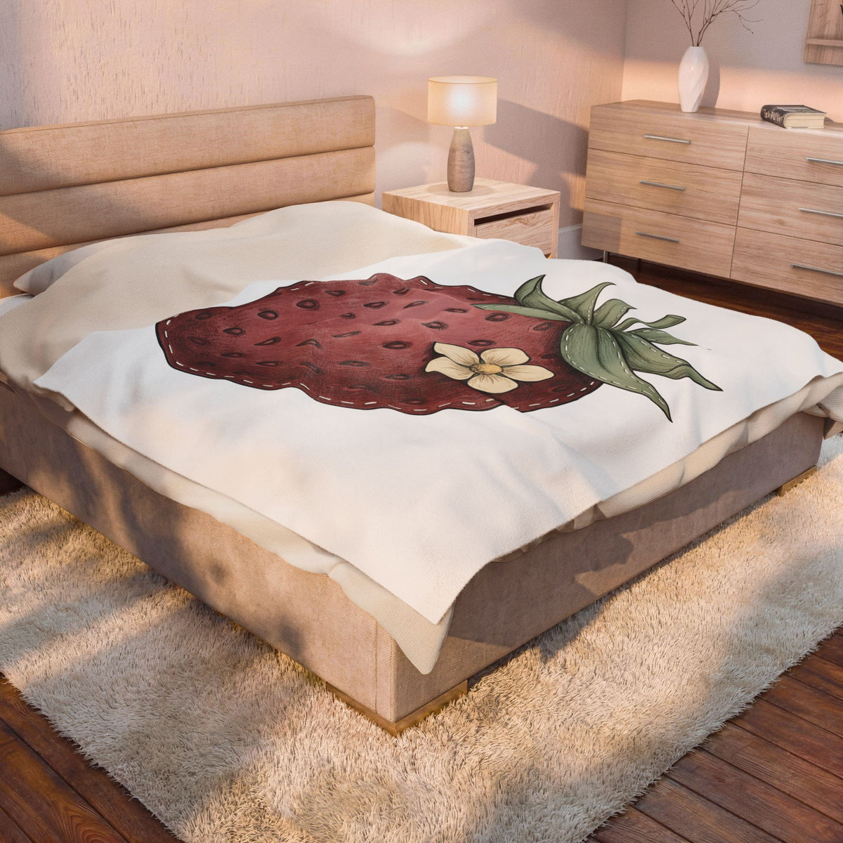 Strawberry Design Blanket Moms Harvest Gift Women Garden Blanket Fruit T-Sh