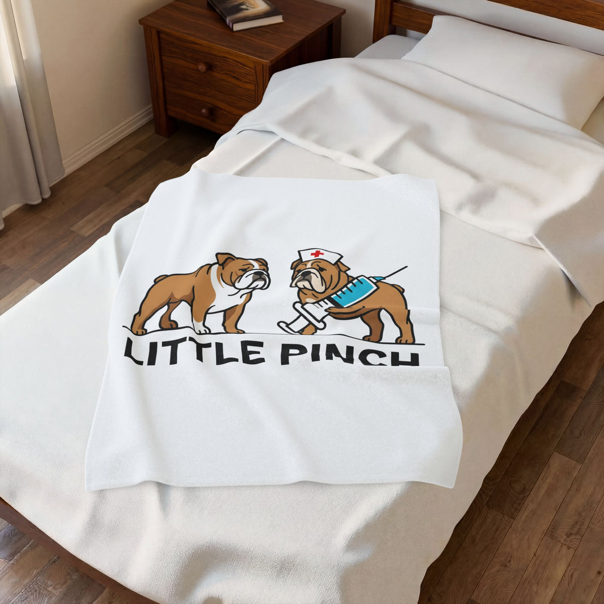 Bulldog Nurse Blanket Nurses Animal Gift Women Graphic Blanket Bulldog Blanket Nurse Enthusiast Bulldog Graphic Blanket Creature Illustration