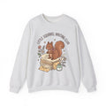 Squirrel Tower Papers Sweatshirt Writing Critter Gift Women Playful Sweatshirt Paper Tower Sweatshirt Author Fan Stationery Sweatshirt Animal Graphic Line Art