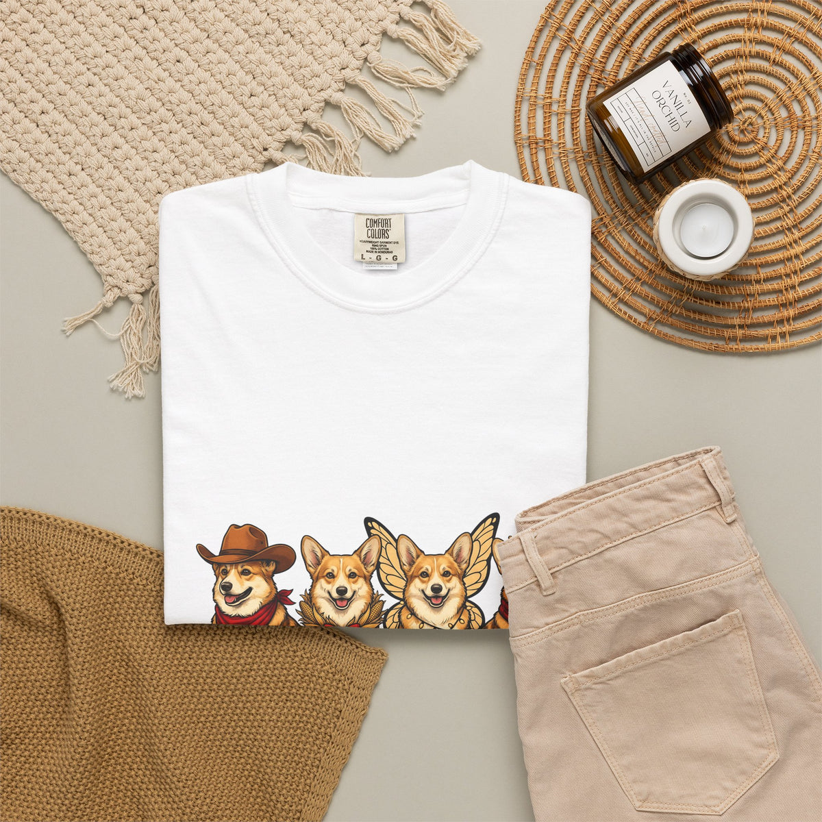 Corgi Dogs T-Shirt Dog Animals Gift Women Cartoon T-Shirt Pembroke Welsh Corgi T-Shirt Dog Fan Pet Graphic Corgi Illustration Kawaii Costumes
