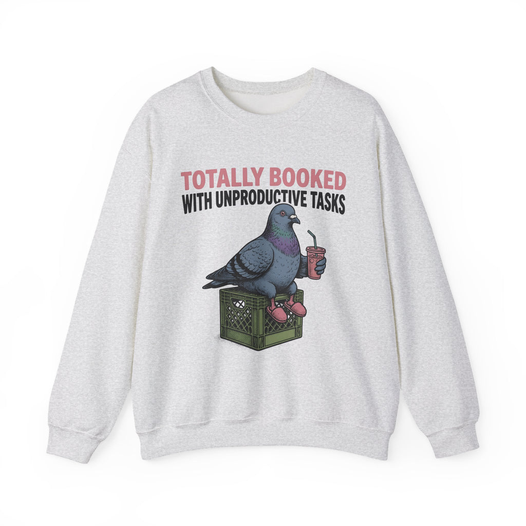 Pigeon Drawing Sweatshirt Funny Wildlife Gift Women Comic Sweatshirt Dove Sweatshirt Humor Fan Cartoon Sweatshirt Animal Graphic Classic Coffee Cup Sweatshirt
