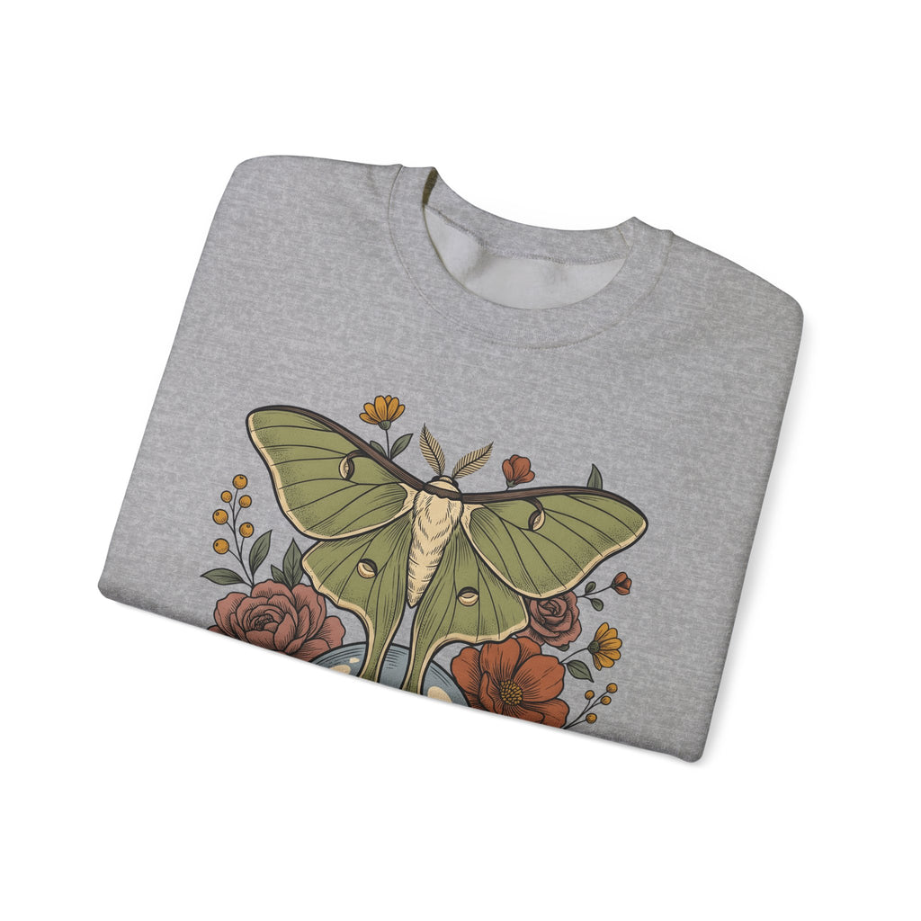 Luna Butterfly Sweatshirt Halloween Occult Gift Women Leaf Sweatshirt Butterfly Sweatshirt Horror Fan Spirit Sweatshirt Mystic Graphic Classic Magic Orb Sweatshirt