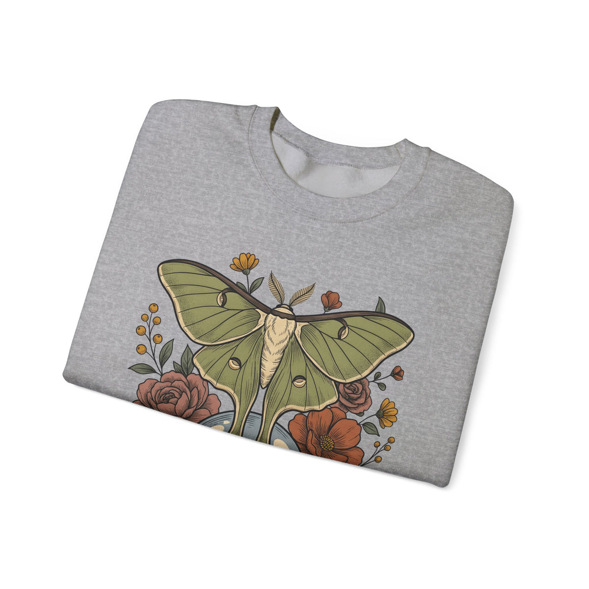 Luna Butterfly Sweatshirt Halloween Occult Gift Women Leaf Sweatshirt Butterfly Sweatshirt Horror Fan Spirit Sweatshirt Mystic Graphic Classic Magic Orb Sweatshirt