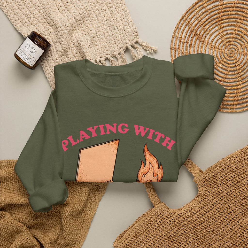 Matchbox Blaze Sweatshirt Cowgirl Country Gift Women Distressed Sweatshirt Lighter Sweatshirt Rodeo Fan Vintage Sweatshirt Rural Graphic Sketch Spark Sweatshirt