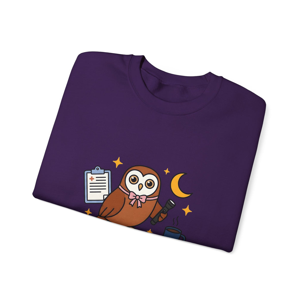 Owl Nurses Espresso Gift Comic Owl Sweatshirt