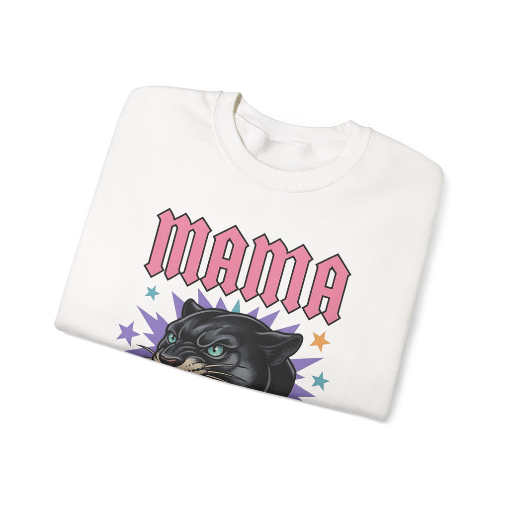 Panther Head Sweatshirt Moms Animal Gift Women Bold Sweatshirt Leopard Sweatshirt Mother Fan Graphic Design Illustration Retro Stars Sweatshirt