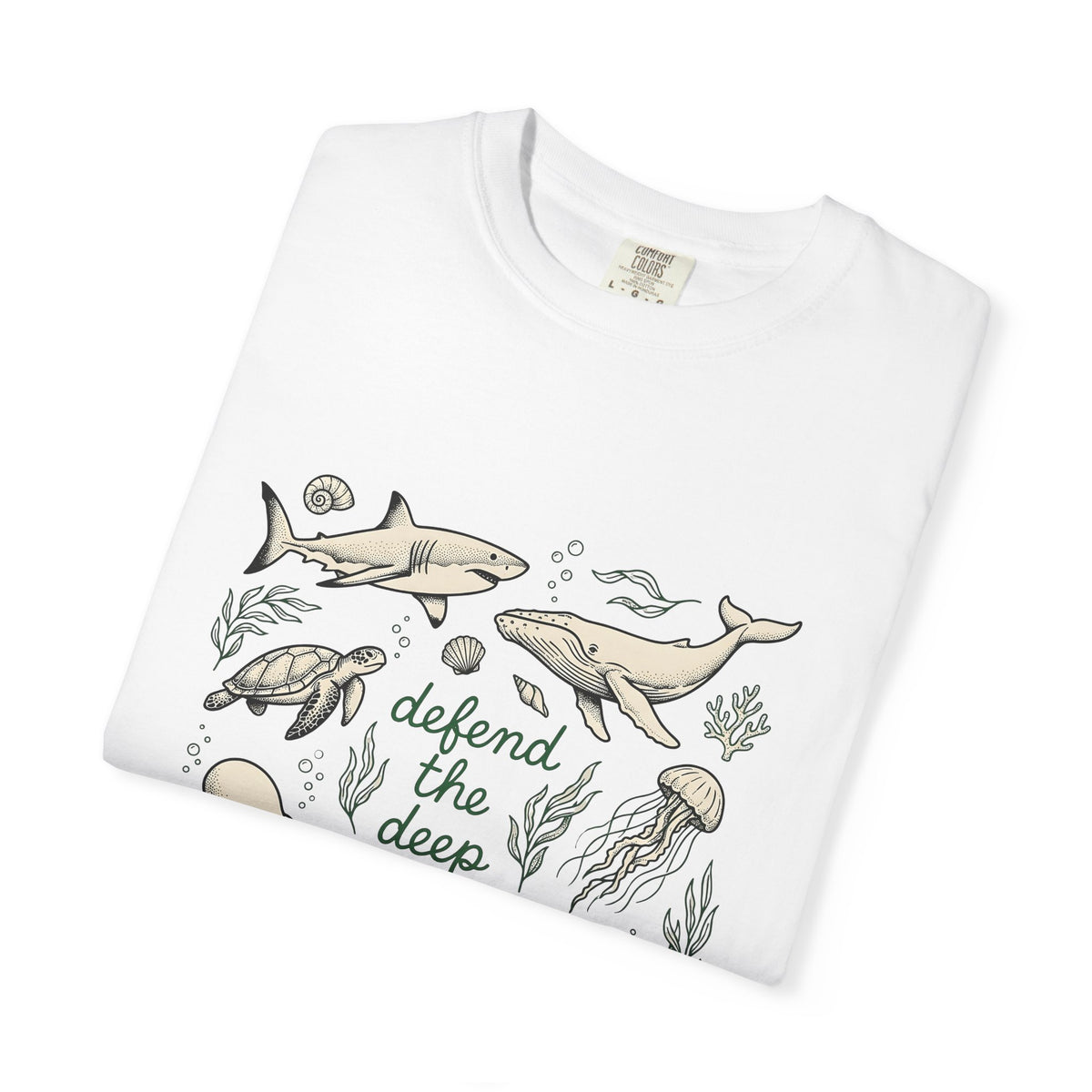 Sea Creatures T-Shirt Ocean Wildlife Gift Women Sketch T-Shirt Marine Life T-Shirt Marine Fan Oceanic T-Shirt Wildlife Graphic Retro Kelp T-Shirt
