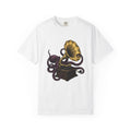 Octopus Phonograph T-Shirt Animal Sound Gift Women Classic T-Shirt Gramophone T-Shirt Pet Fan Retro T-Shirt Audio Graphic Doodle Music Player